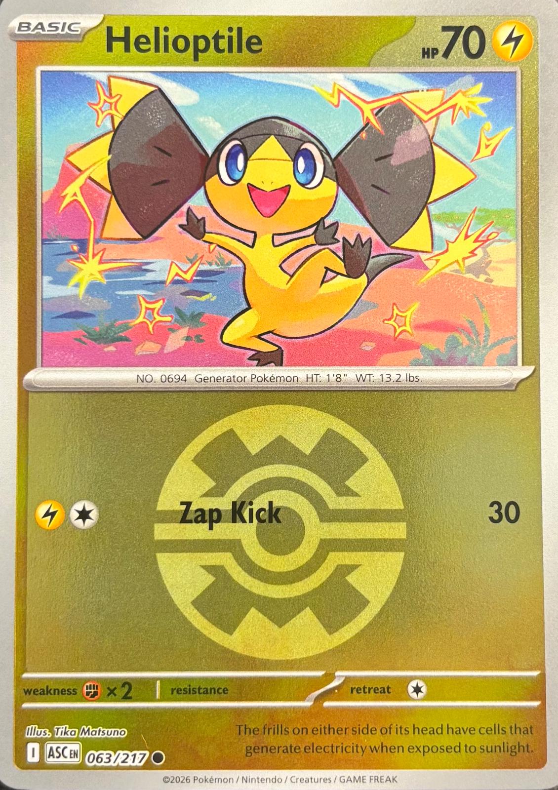 Ascended Heroes Helioptile [Ball] Pokémon card
